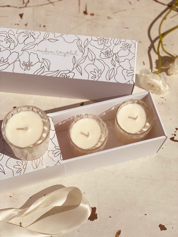 Gift box of three "Marie" or "Crystalka" mini candles - Image 12