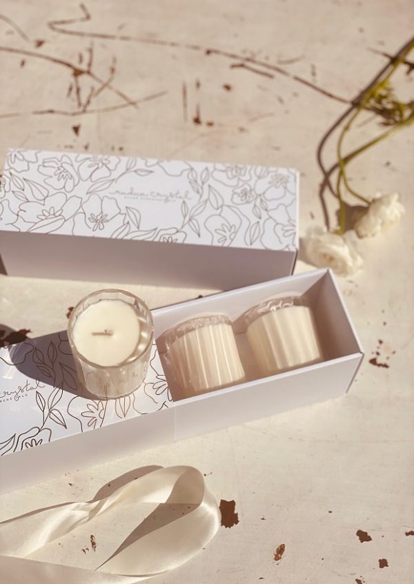 Gift box of three "Marie" or "Crystalka" mini candles