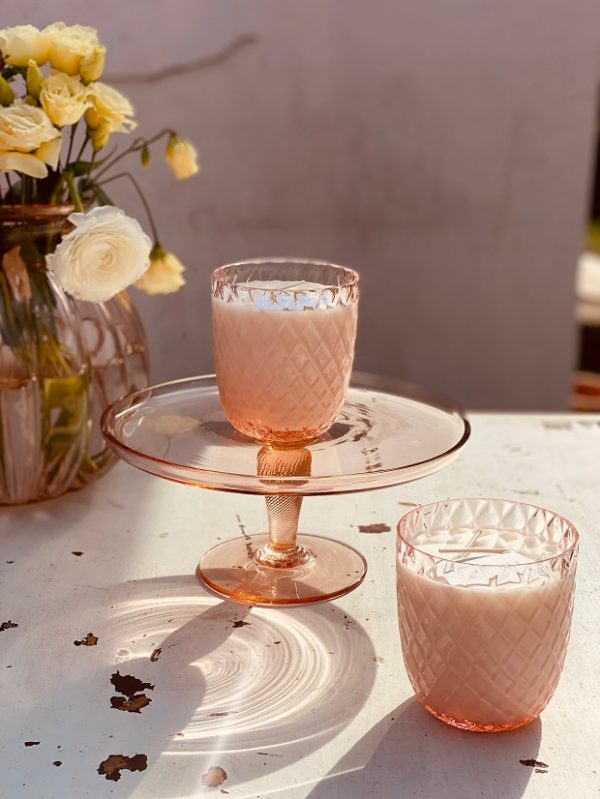"CRYSTALKA" NATURAL CANDLE IN ROSÉ GLASS - Image 2