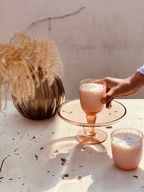 "CRYSTALKA" NATURAL CANDLE IN ROSÉ GLASS - Image 12