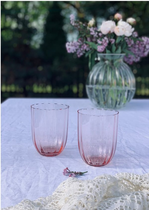 “MARIE” Water Glass Low rosé
