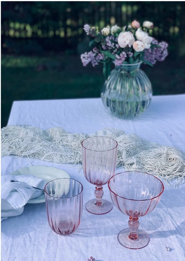 “MARIE” Water Glass Low rosé - Image 4