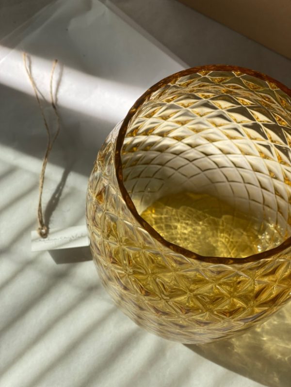 "Crystalka" Crystal Vase yellow - Image 8