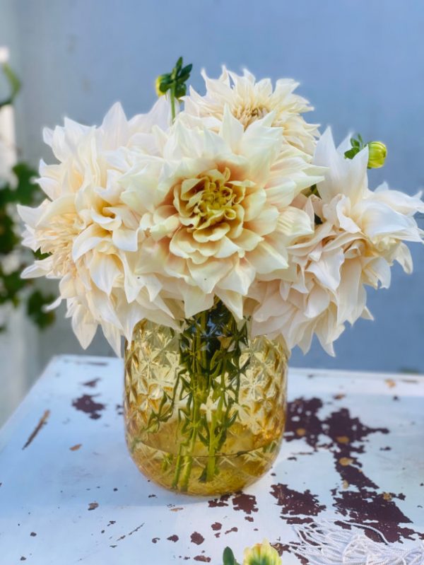 "Crystalka" Crystal Vase yellow - Image 5
