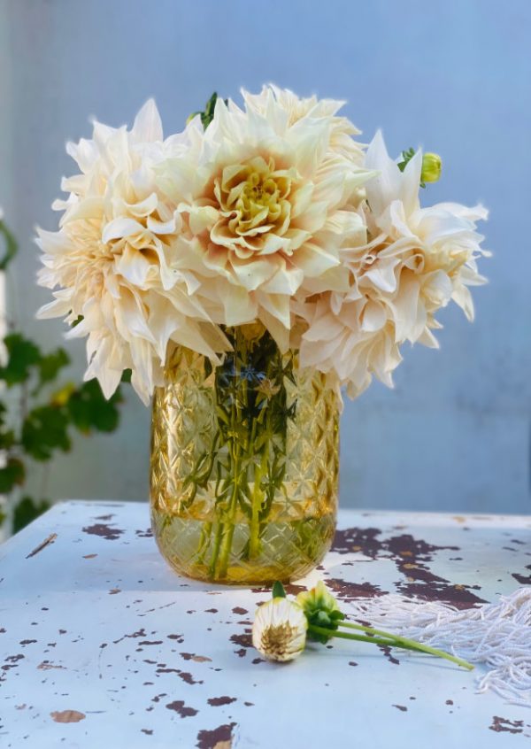 "Crystalka" Crystal Vase yellow